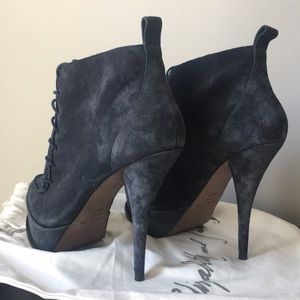 Elizabeth and James Blue Suede Boots